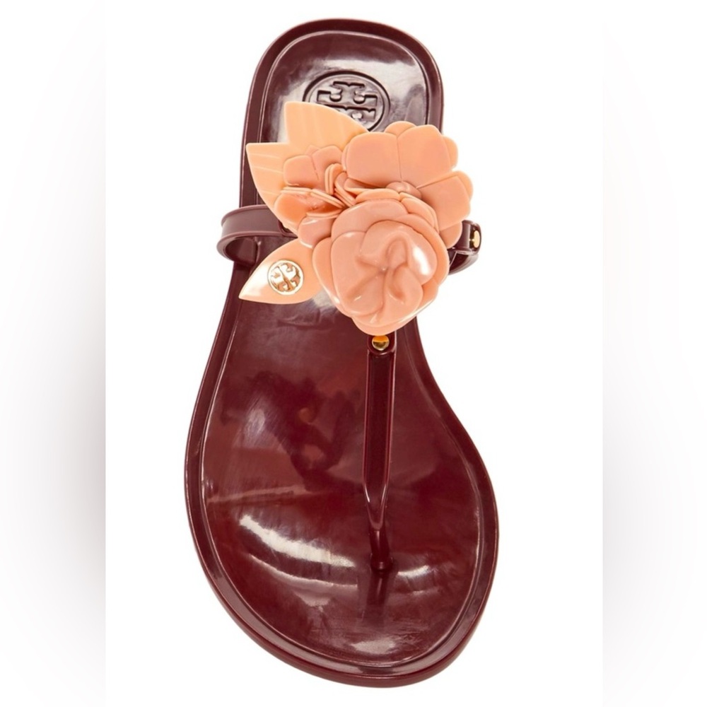 Tory Burch Blossom Flat Jelly
Thong Sandals 8